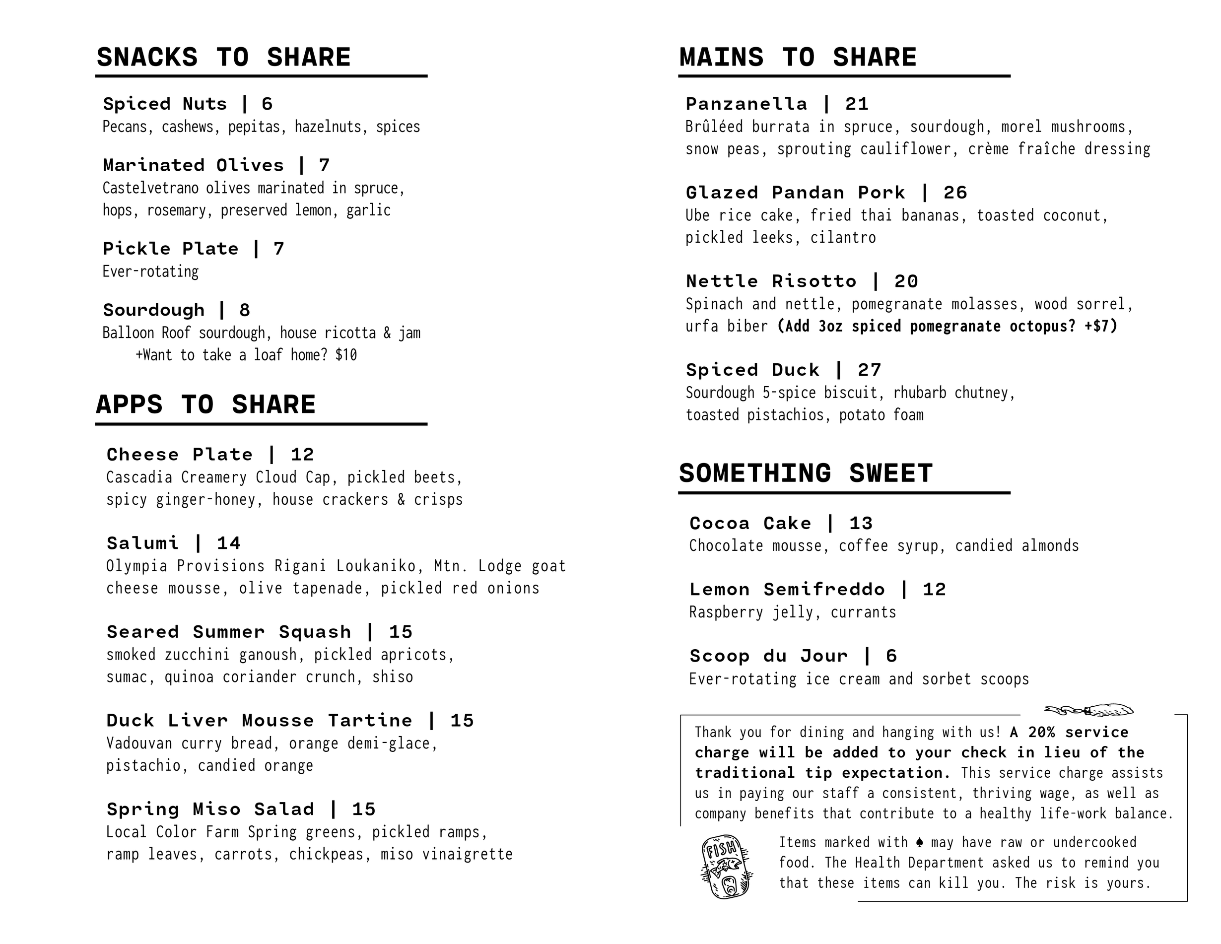 Menu Field Bar & Bottle Shop